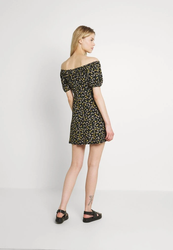 JDYGITTE SVAN OFF SHOULDER DRESS - Robe En Jersey - Black/yellow 5 JDYGITTE SVAN OFF SHOULDER DRESS - Robe En Jersey - Black/yellow – Image 3