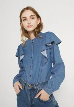 JDYAVA - Blouse - Medium Blue Denim