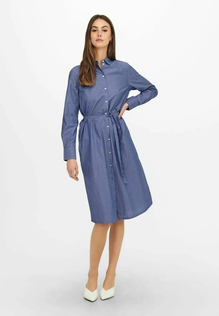 JDY Robe Chemise - Estate Blue 4 JDY Robe Chemise - Estate Blue – Image 2