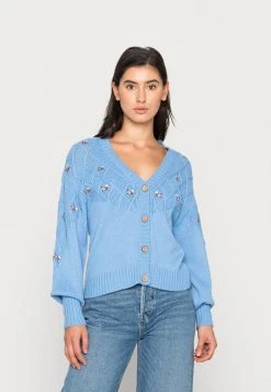 JDYALLY EMBROIDERY CARDIGAN - Gilet - Della Robbia Blue