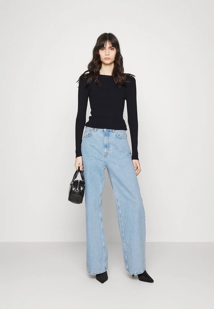 JDYPLUM O NECK BUTTON - Pullover - Black 4 JDYPLUM O NECK BUTTON - Pullover - Black – Image 2