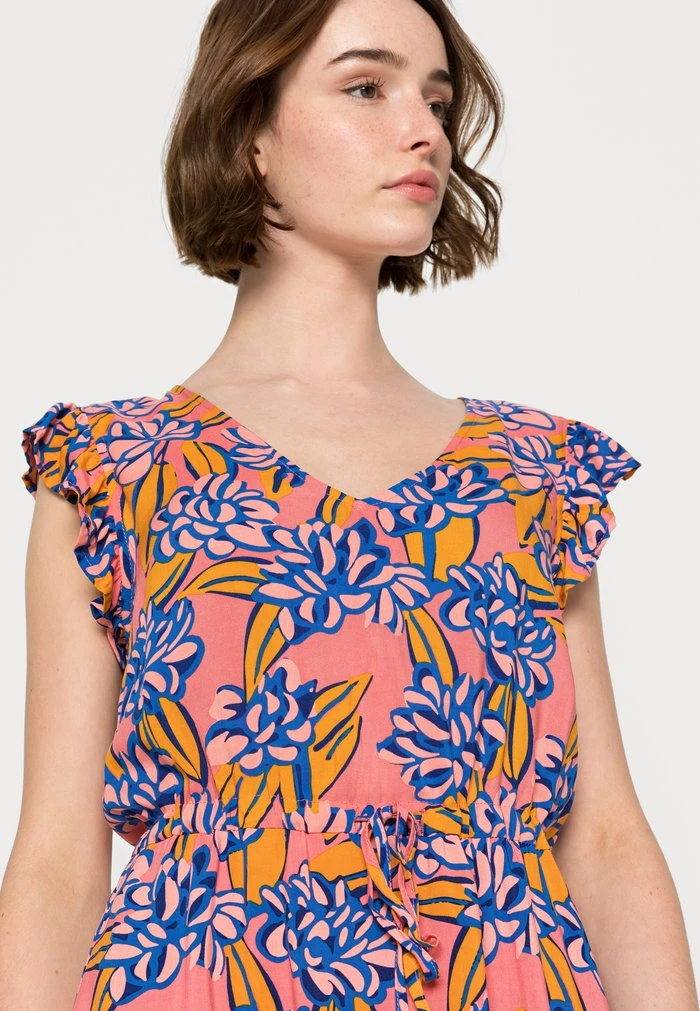 JDYSTARR LIFE FRILL MIDI DRESS - Robe De Jour - Peach Blossom Cadium Yellow 7 JDYSTARR LIFE FRILL MIDI DRESS - Robe De Jour - Peach Blossom Cadium Yellow – Image 5