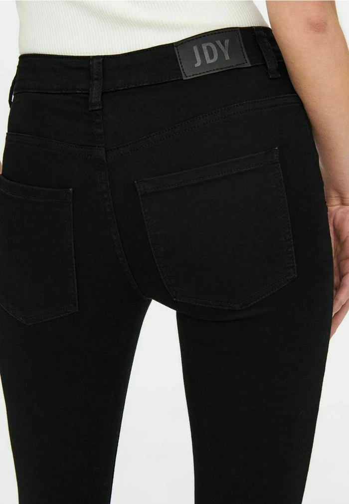 JDY HIGH WAIST KNEE-CUT - Jeans Skinny - Black Denim 6 JDY HIGH WAIST KNEE-CUT - Jeans Skinny - Black Denim – Image 4