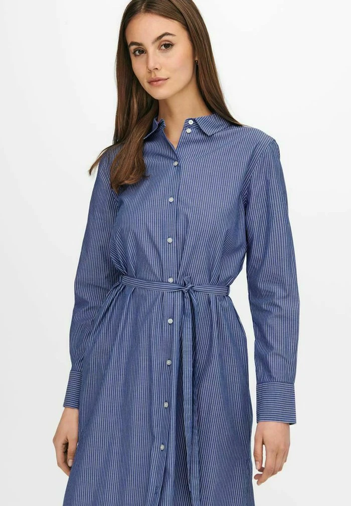 JDY Robe Chemise - Estate Blue 6 JDY Robe Chemise - Estate Blue – Image 4