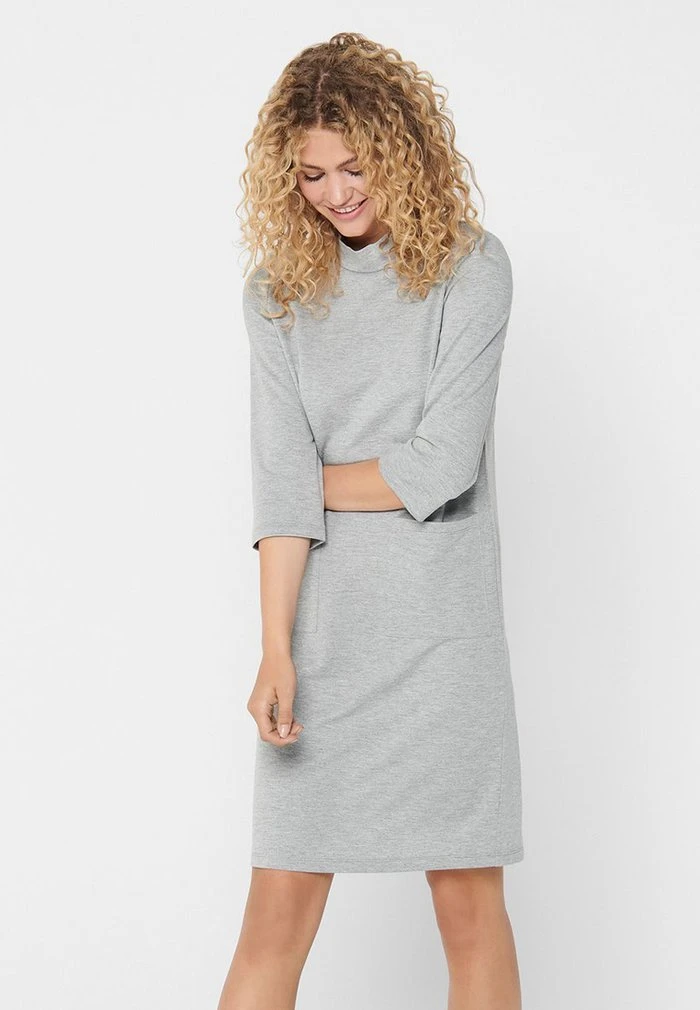 JDY Robe En Jersey - Light Grey Melange 3 JDY Robe En Jersey - Light Grey Melange