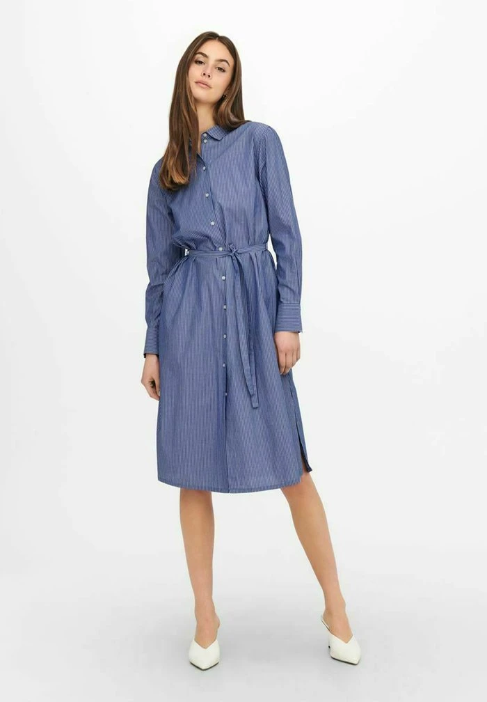 JDY Robe Chemise - Estate Blue 3 JDY Robe Chemise - Estate Blue