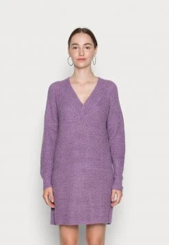 JDYWENDY V NECK DRESS - Robe Pull - Orchid Mist/black