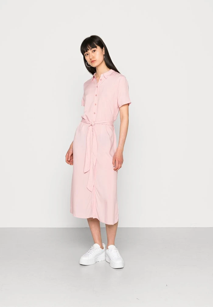 JDYELLY ABOVE CALF DRESS - Robe Chemise - Bleached Mauve 3 JDYELLY ABOVE CALF DRESS - Robe Chemise - Bleached Mauve