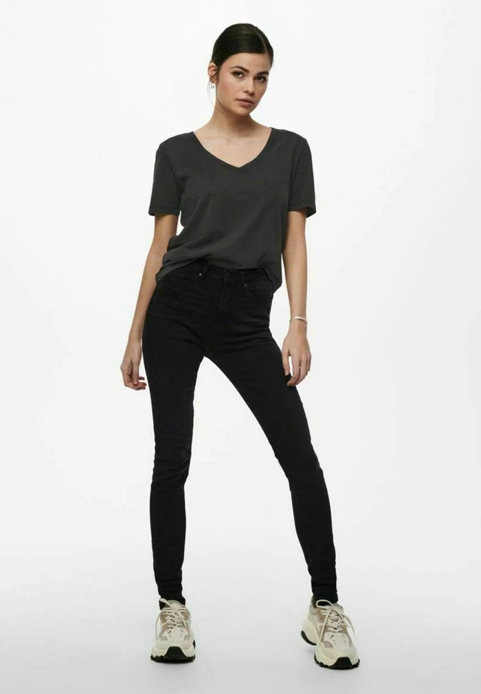 JDYFAROCK LIFE V NECK - T-shirt Basique - Black 4 JDYFAROCK LIFE V NECK - T-shirt Basique - Black – Image 2