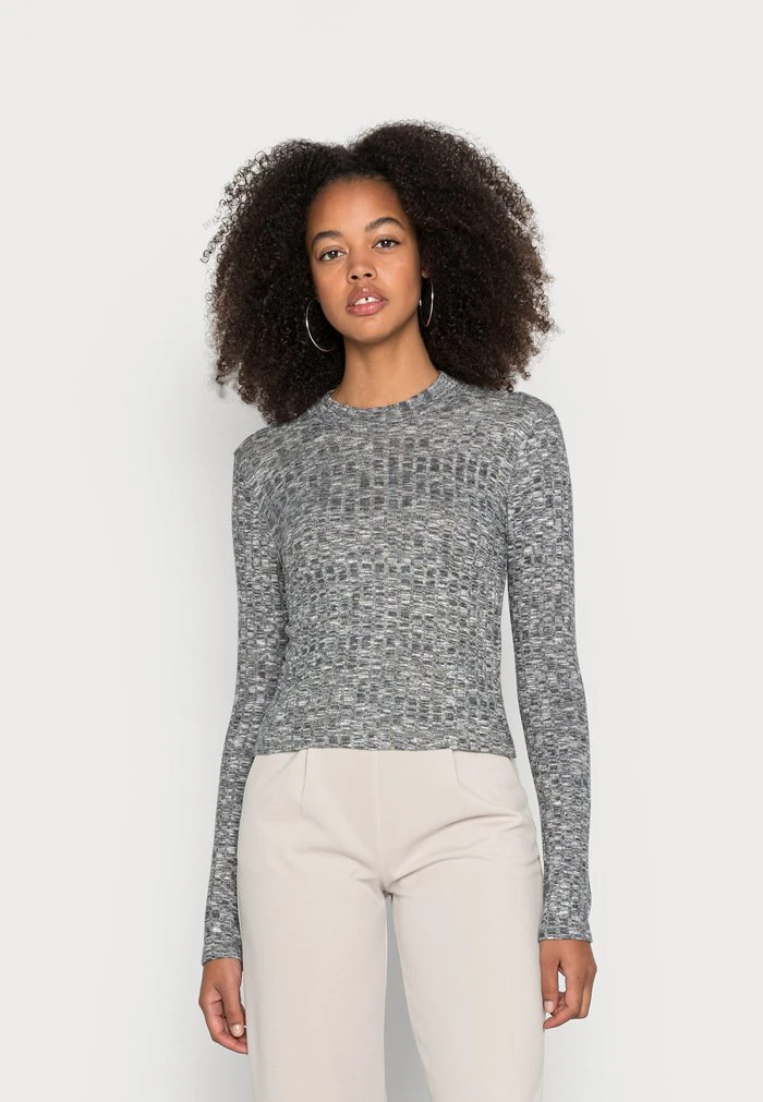 JDYMELISA - T-shirt à Manches Longues - Dark Grey Melange 3 JDYMELISA - T-shirt à Manches Longues - Dark Grey Melange