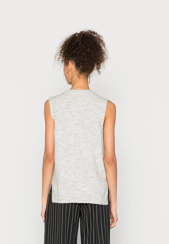 JDYELANOR VEST - Pullover - Light Grey Melange 5 JDYELANOR VEST - Pullover - Light Grey Melange – Image 3