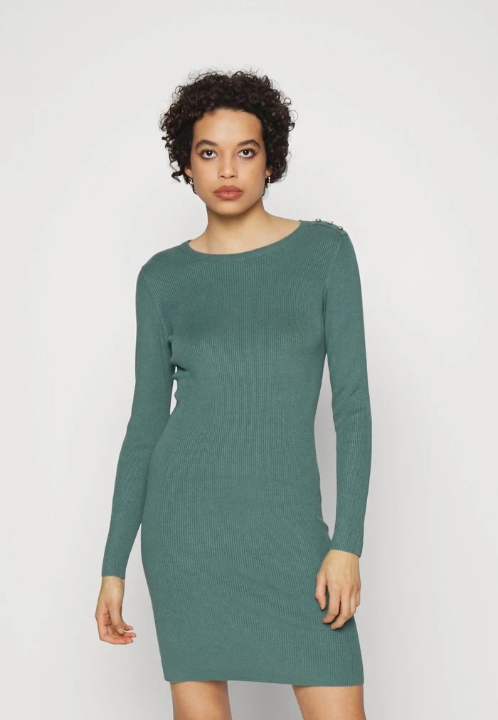 JDYPLUM ONECK BUTTON DRESS - Robe Pull - Sagebrush Green 3 JDYPLUM ONECK BUTTON DRESS - Robe Pull - Sagebrush Green