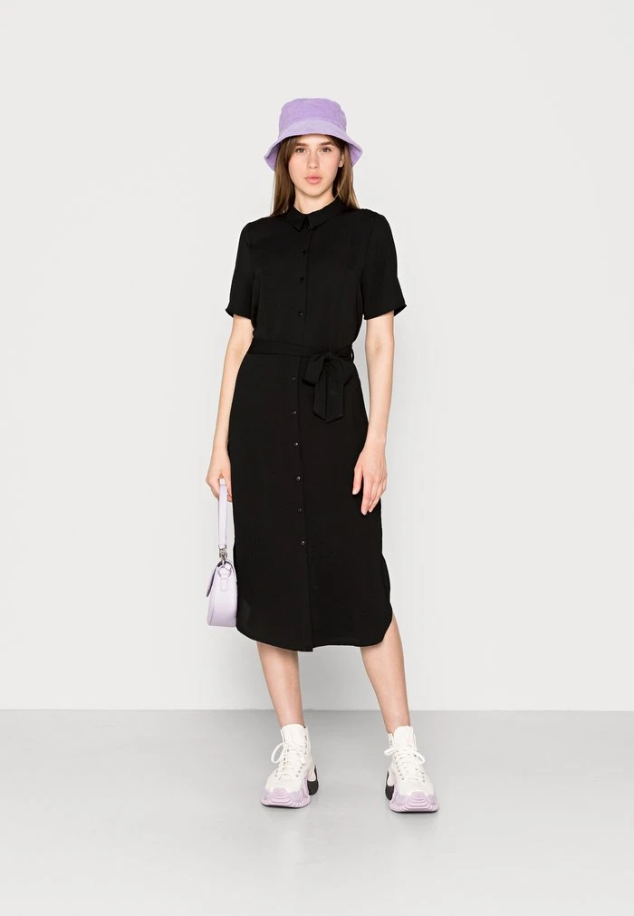 JDYRACHEL ABOVE CALF DRESS - Robe Chemise - Black 4 JDYRACHEL ABOVE CALF DRESS - Robe Chemise - Black – Image 2