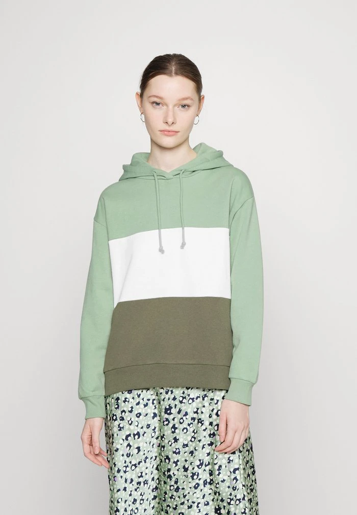 JDYLINE LIFE BLOCK HOOD - Sweatshirt - Basil 3 JDYLINE LIFE BLOCK HOOD - Sweatshirt - Basil
