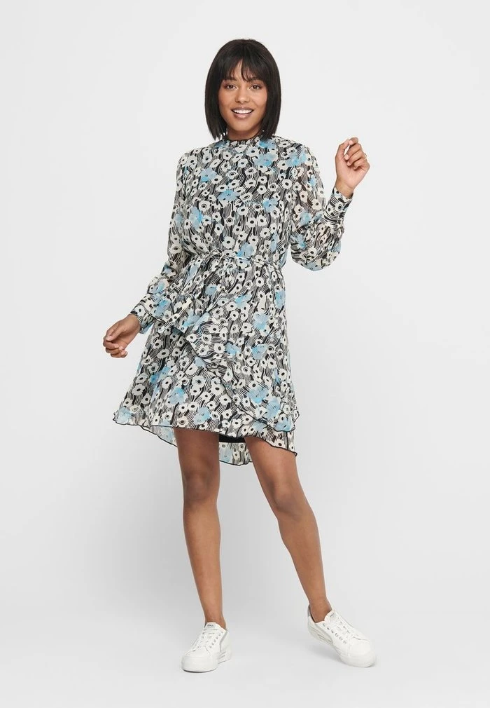 JDY MIT LANGEN ÄRMELN RÜSCHEN - Robe De Jour - Cloud Dancer 4 JDY MIT LANGEN ÄRMELN RÜSCHEN - Robe De Jour - Cloud Dancer – Image 2