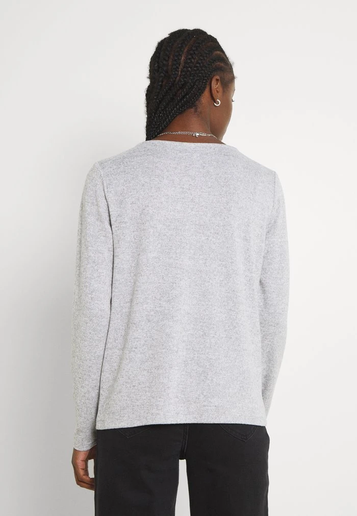 JDY SARA TONSY - T-shirt à Manches Longues - Light Grey Melange 5 JDY SARA TONSY - T-shirt à Manches Longues - Light Grey Melange – Image 3