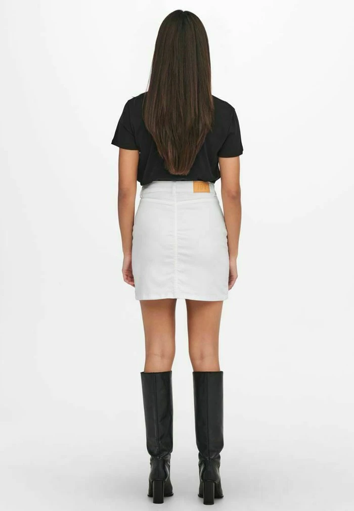 JDYLARA LIFE FLY BUTTON SHORT SKIRT - Minijupe - White 5 JDYLARA LIFE FLY BUTTON SHORT SKIRT - Minijupe - White – Image 3