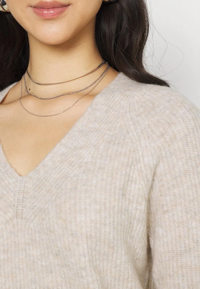 JDYANNE WIDE V NECK - Pullover - Pumice Stone 8 JDYANNE WIDE V NECK - Pullover - Pumice Stone – Image 6