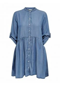 JDY OLIVIA LIFE 3/4 SHORT - Robe Chemise - Medium Blue Denim
