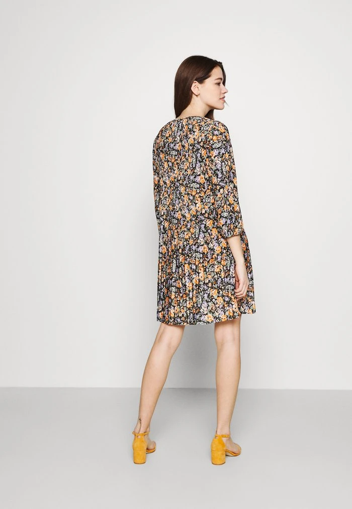 JDYBOA SHORT DRESS - Robe De Jour - Black/orange 5 JDYBOA SHORT DRESS - Robe De Jour - Black/orange – Image 3