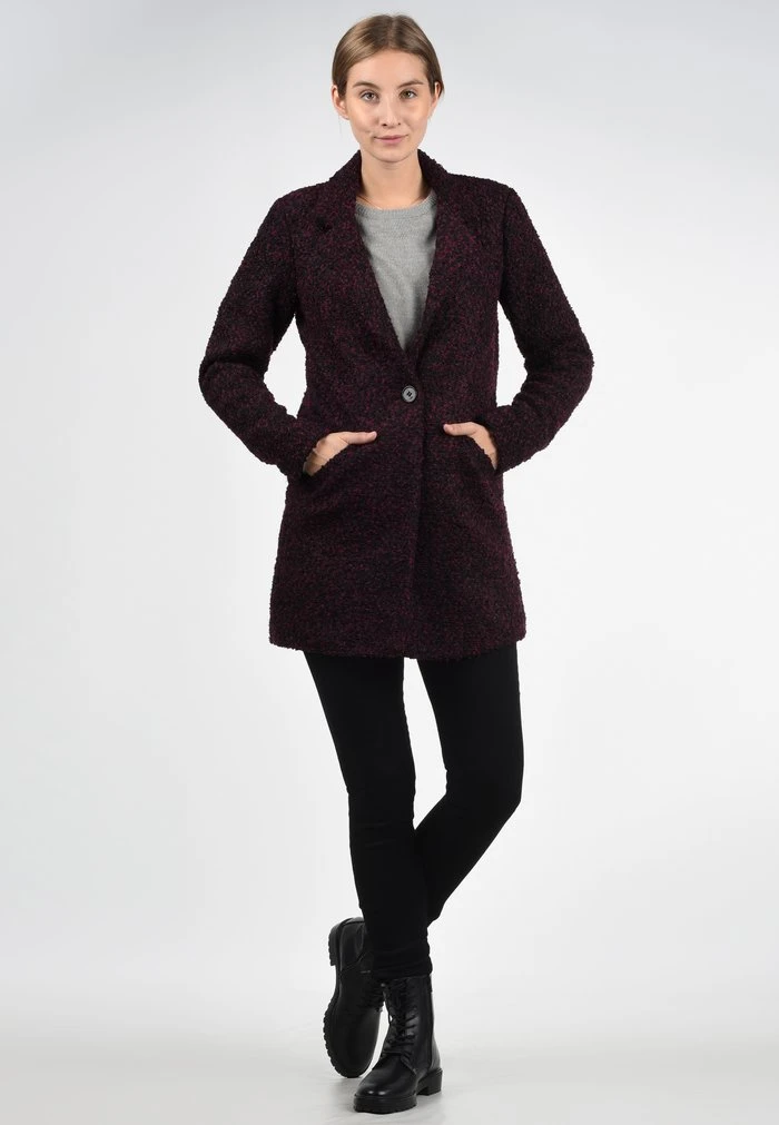 JDY BERTA - Manteau Court - Red Plum 4 JDY BERTA - Manteau Court - Red Plum – Image 2