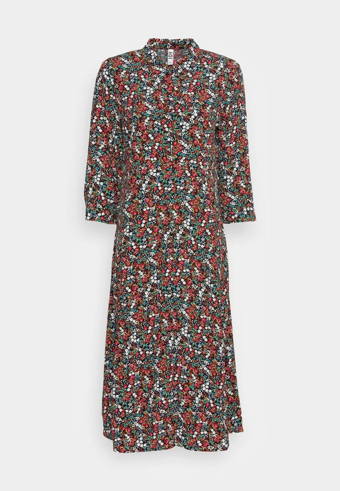 JDY MUNTE ABOVE CALF DRESS - Robe Chemise - Black Vibrant Multicolor 6 JDY MUNTE ABOVE CALF DRESS - Robe Chemise - Black Vibrant Multicolor – Image 4