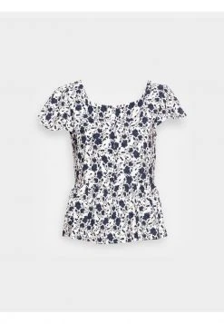 JDYSTARR LIFE CAP SLEEVE - Blouse - Cloud Dancer Blue Indigo -Promos JDY Boutique 9a1bd7ff972c4b08903acf1810e71caf