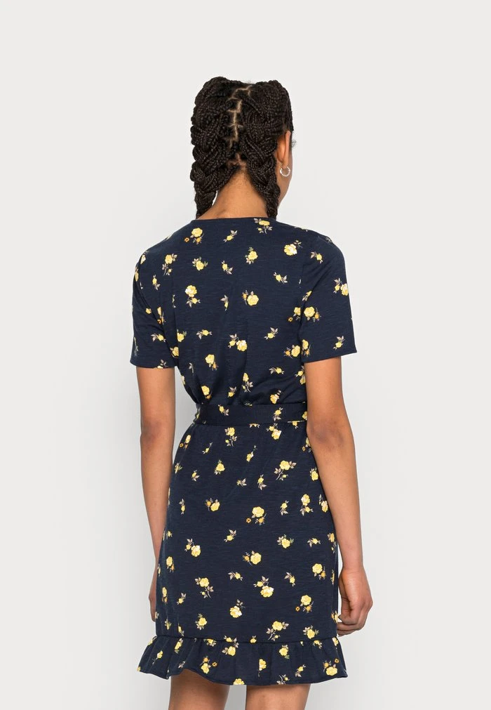 JDYSUE WRAP DRESS - Robe En Jersey - Night Sky/yellow Flower 5 JDYSUE WRAP DRESS - Robe En Jersey - Night Sky/yellow Flower – Image 3