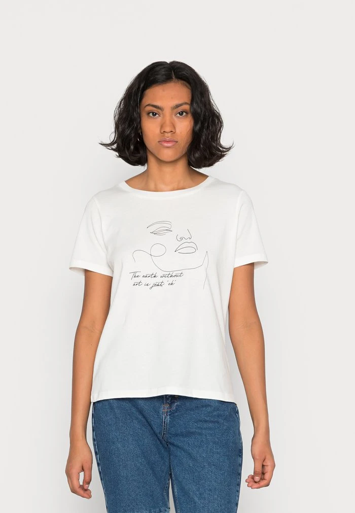 JDYFLORA - T-shirt Imprimé - Off White 3 JDYFLORA - T-shirt Imprimé - Off White