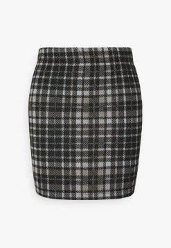 JDYCALLE SHORT PENCIL SKIRT - Minijupe - Black/silver Mink /white