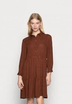 JDYLORA ABOVE KNEE DRESS - Robe Chemise - Ginger Bread/black