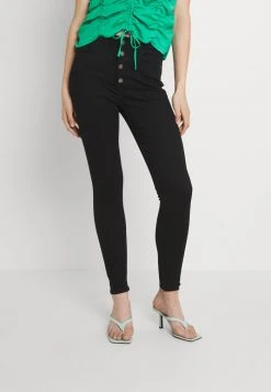 JDYNEWNIKKI LIFE BUTTON - Jeans Skinny - Black Denim