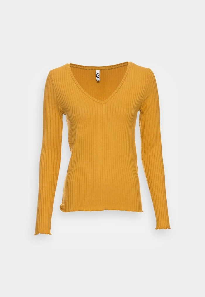 JDYFRANSISKA V NECK - T-shirt à Manches Longues - Harvest Gold 6 JDYFRANSISKA V NECK - T-shirt à Manches Longues - Harvest Gold – Image 4