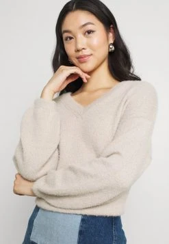 JDYALESSI LIFE V NECK - Pullover - Simply Taupe -Promos JDY Boutique a8e9e9949106403c910937ad0419d561