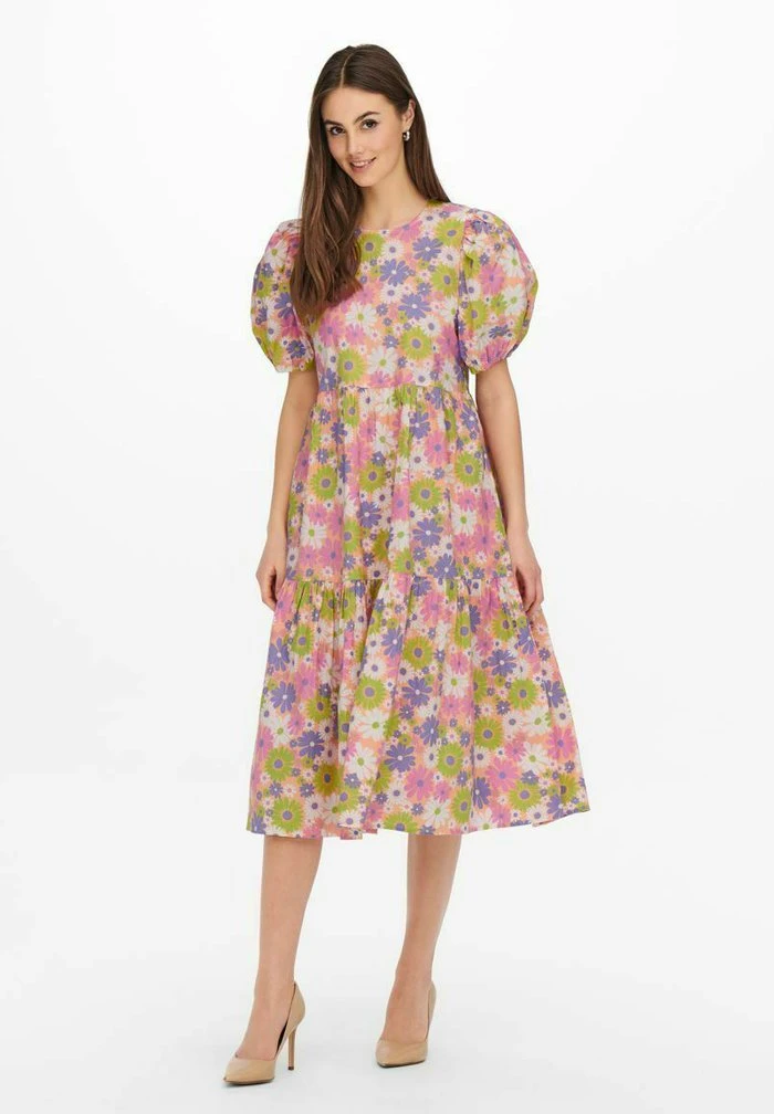 JDY Robe De Jour - Honey Gold Aop Flower 6 JDY Robe De Jour - Honey Gold Aop Flower – Image 4