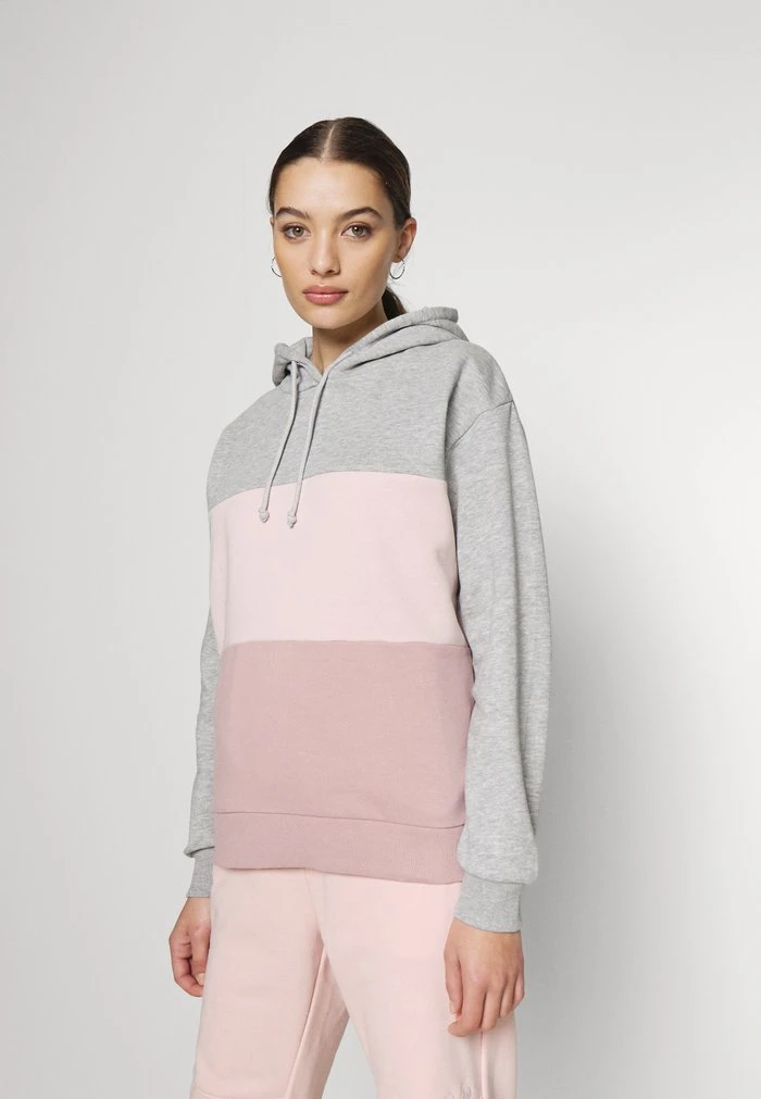 JDYLINE LIFE BLOCK HOOD - Sweatshirt - Light Grey Melange 3 JDYLINE LIFE BLOCK HOOD - Sweatshirt - Light Grey Melange