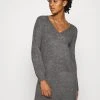 JDYELANORA V NECK DRESS - Robe Pull - Dark Grey Melange -Promos JDY Boutique b2de366d260346158f7496429795552c
