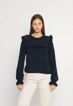 JDYLISA FRILL - Pullover - Black Iris