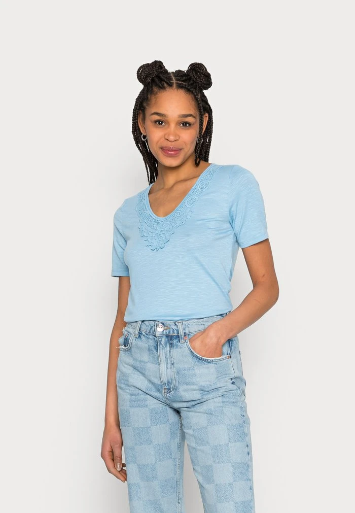 JDYDODO LACE - T-shirt Basique - Dusk Blue 3 JDYDODO LACE - T-shirt Basique - Dusk Blue