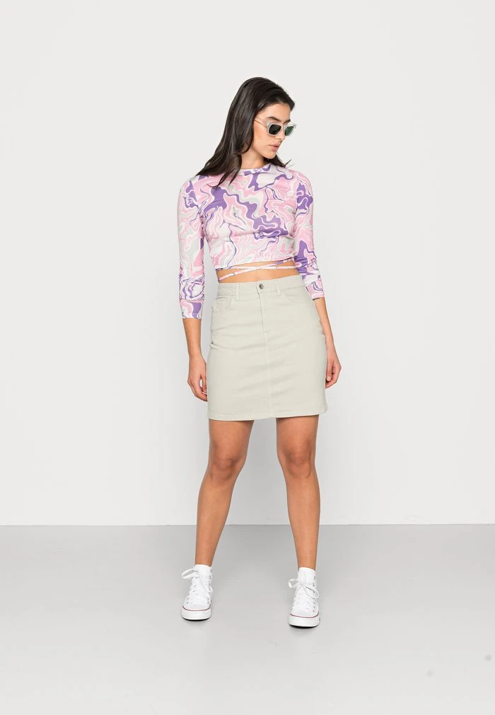 JDYLOUIE SKIRT - Minijupe - Mineral Gray 4 JDYLOUIE SKIRT - Minijupe - Mineral Gray – Image 2