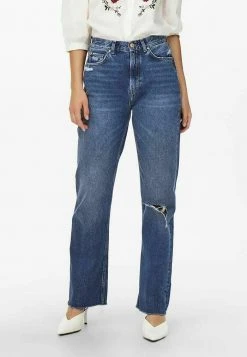 JDYDICHTE LIFE HW WIDE - Jean Boyfriend - Dark Blue Denim