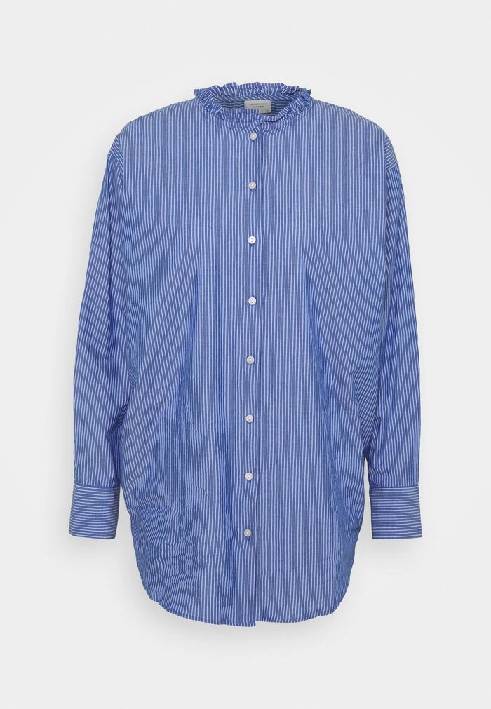 JDY BUBBLE LIFE FRILL LONG - Chemisier - Estate Blue/cloud Dancer 7 JDY BUBBLE LIFE FRILL LONG - Chemisier - Estate Blue/cloud Dancer – Image 5