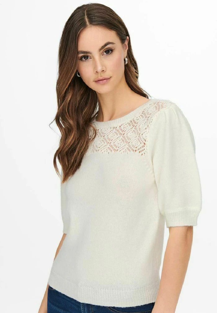 JDY T-shirt Basique - Cloud Dancer 6 JDY T-shirt Basique - Cloud Dancer – Image 4