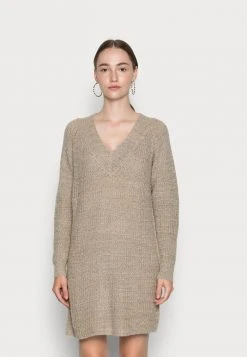 JDYWENDY V NECK DRESS - Robe Pull - Taupe