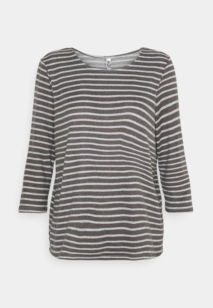 JDYELIN TREATS - T-shirt à Manches Longues - Dark Grey Melange/light Grey Melange 4 JDYELIN TREATS - T-shirt à Manches Longues - Dark Grey Melange/light Grey Melange – Image 2