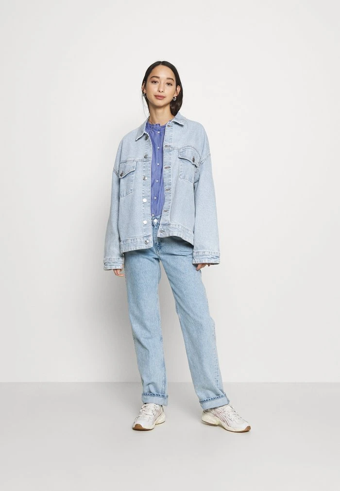 JDY BUBBLE LIFE FRILL LONG - Chemisier - Estate Blue/cloud Dancer 4 JDY BUBBLE LIFE FRILL LONG - Chemisier - Estate Blue/cloud Dancer – Image 2