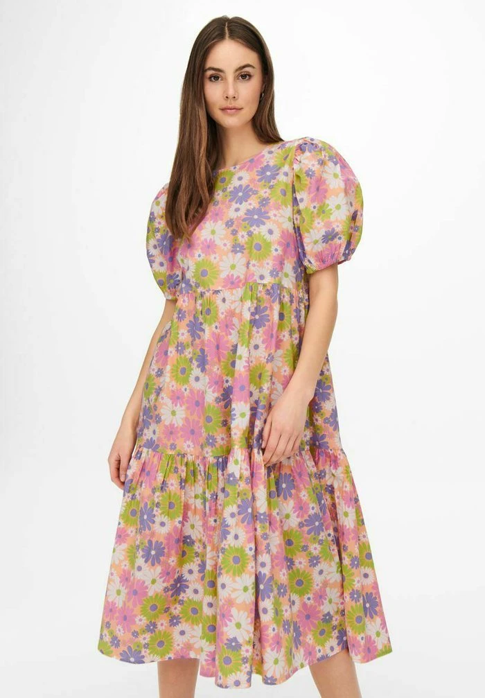 JDY Robe De Jour - Honey Gold Aop Flower 3 JDY Robe De Jour - Honey Gold Aop Flower