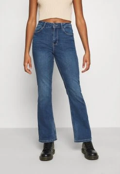 JDYNEWFLORA NEELA LIFE HGH FLARE - Jean Droit - Medium Blue Denim