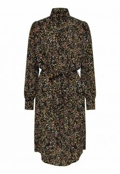 JDY LANGES GEMUSTERTES - Robe Chemise - Black -Promos JDY Boutique d9cc31750aa84d75865220975733a3ce