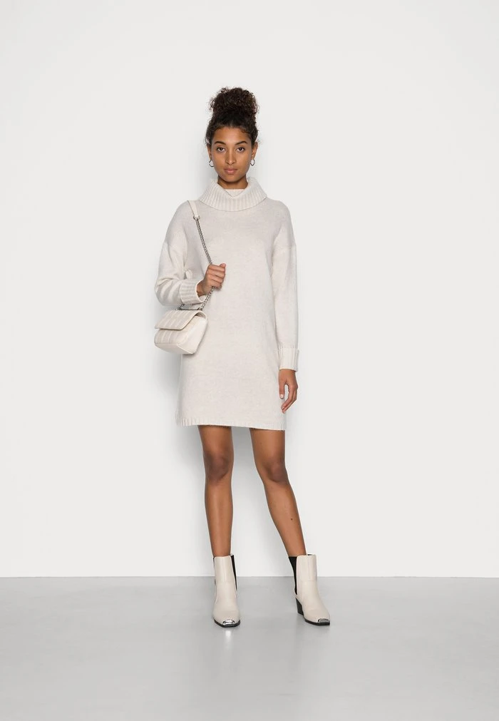 JDY ROLLNECK - Robe Pull - Oatmeal Melange 4 JDY ROLLNECK - Robe Pull - Oatmeal Melange – Image 2